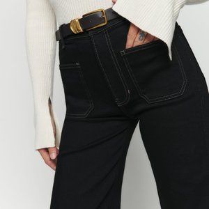Reformation Alyssa High Waist Wide Leg Denim Jean Pants Size 29